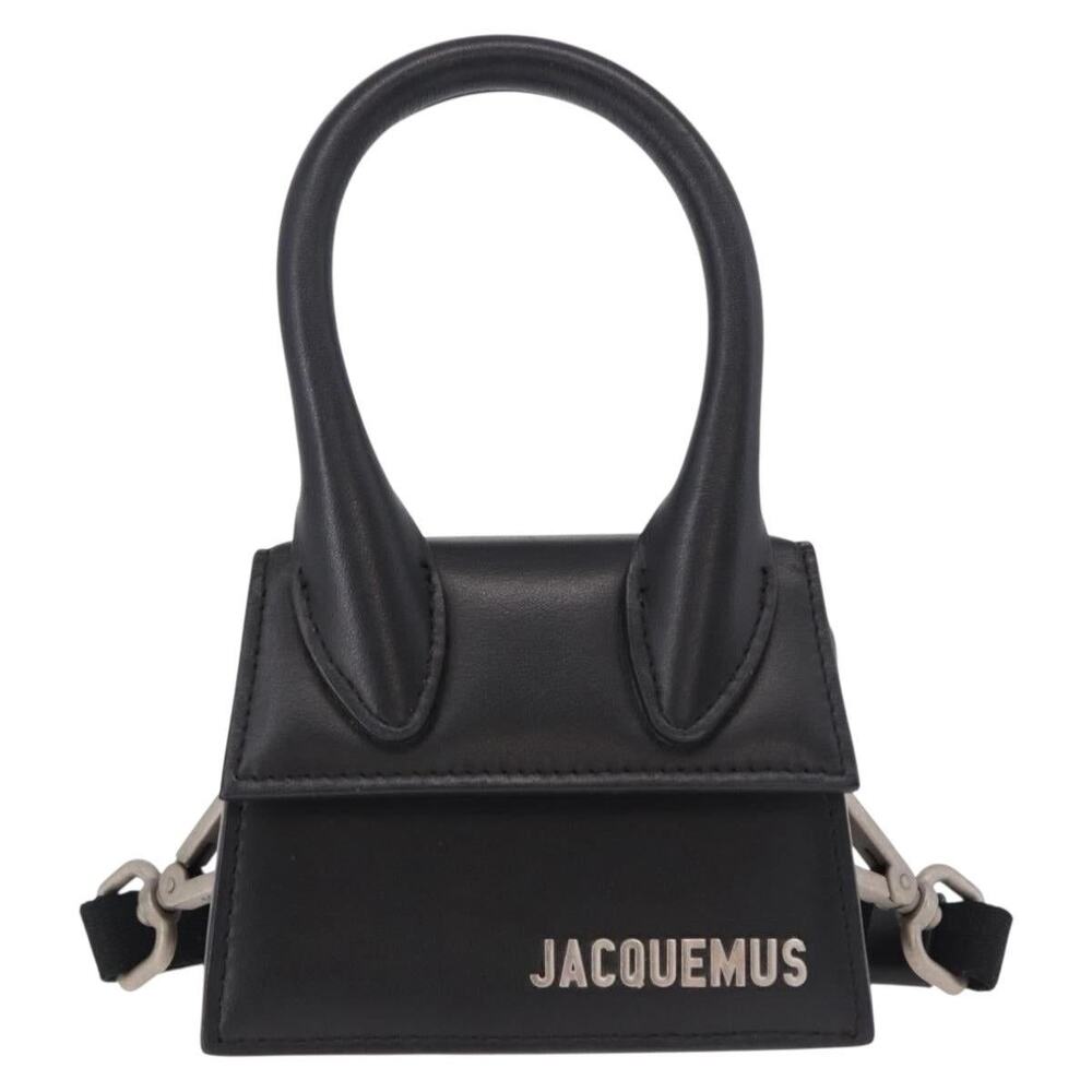 Jacquemus Leather Shoulder Pouch Bag Black